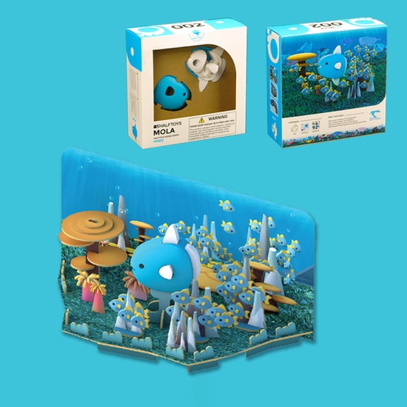 Magnetic Ocean Series Building Toys - Mola Collectible Sensory Toys, STEM Learning Toys 3D Puzzle Ocean Animal Toys, Educational Magnetic Travel Montessori Toys