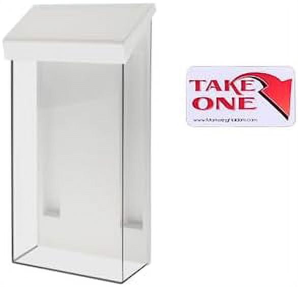 Outdoor Brochure Holder Holds 4 Inch Wide x 9 Inch High Rack Cards with White Lid