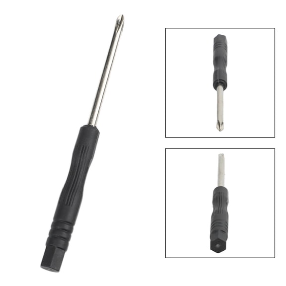 Magnetic for PHILLIPS Screwdriver 3.0mm Dual Head for Mini Electronics, Compact 3.15 Inch Precision Tool with Ergonomic Handle for Tight Spaces, Black