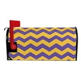 thumbnail image 1 of Magnetic PVC Mailbox Cover Purple and Yellow Zigzag, 25.4" x 20.7" Large, Waterproof UV Resistant, 1 of 8