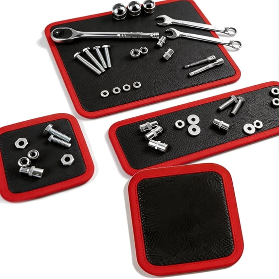 Magnetic Pads For Tools, Magnetic Tool Mat & Holder & Tray Holder,Magneti-c Tools Tray, Scratchproof PVC Surface with Non-Slip Grip | Auto Repair, Toolbox Organizer for Mechanics & DIY (S)