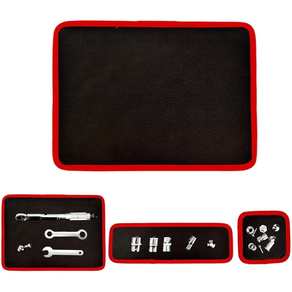 Magnetic Pads For Tools, Magnetic Tool Mat & Holder & Tray Holder,Magneti-c Tools Tray, Scratchproof PVC Surface with Non-Slip Grip | Auto Repair, Toolbox Organizer for Mechanics & DIY (L)