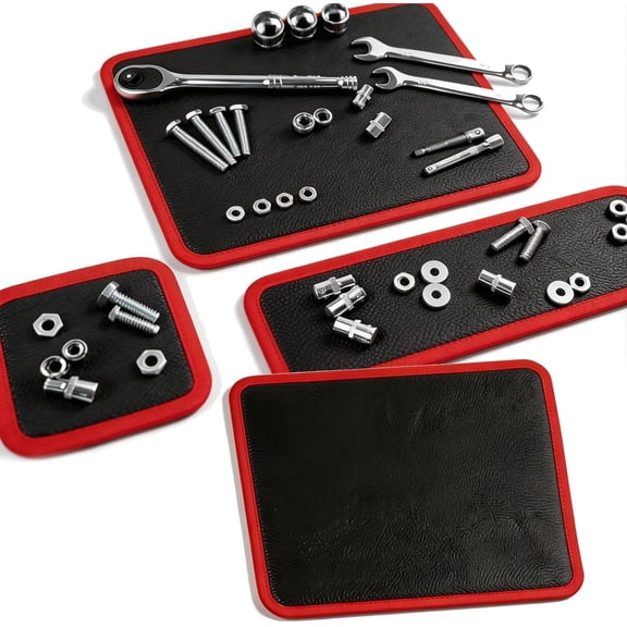 Magnetic Pads For Tools, Magnetic Tool Mat & Holder & Tray Holder,Magneti-c Tools Tray, Scratchproof PVC Surface with Non-Slip Grip | Auto Repair, Toolbox Organizer for Mechanics & DIY (L)