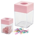 thumbnail image 1 of Magnetic Paper Clip Dispenser, Paper Clip Holder, Back to Classroom Paperclip Dispenser, Magnetic Desktop Organizer for Desk, Home, Classroom, Office Supplies, Pink, 1 of 5