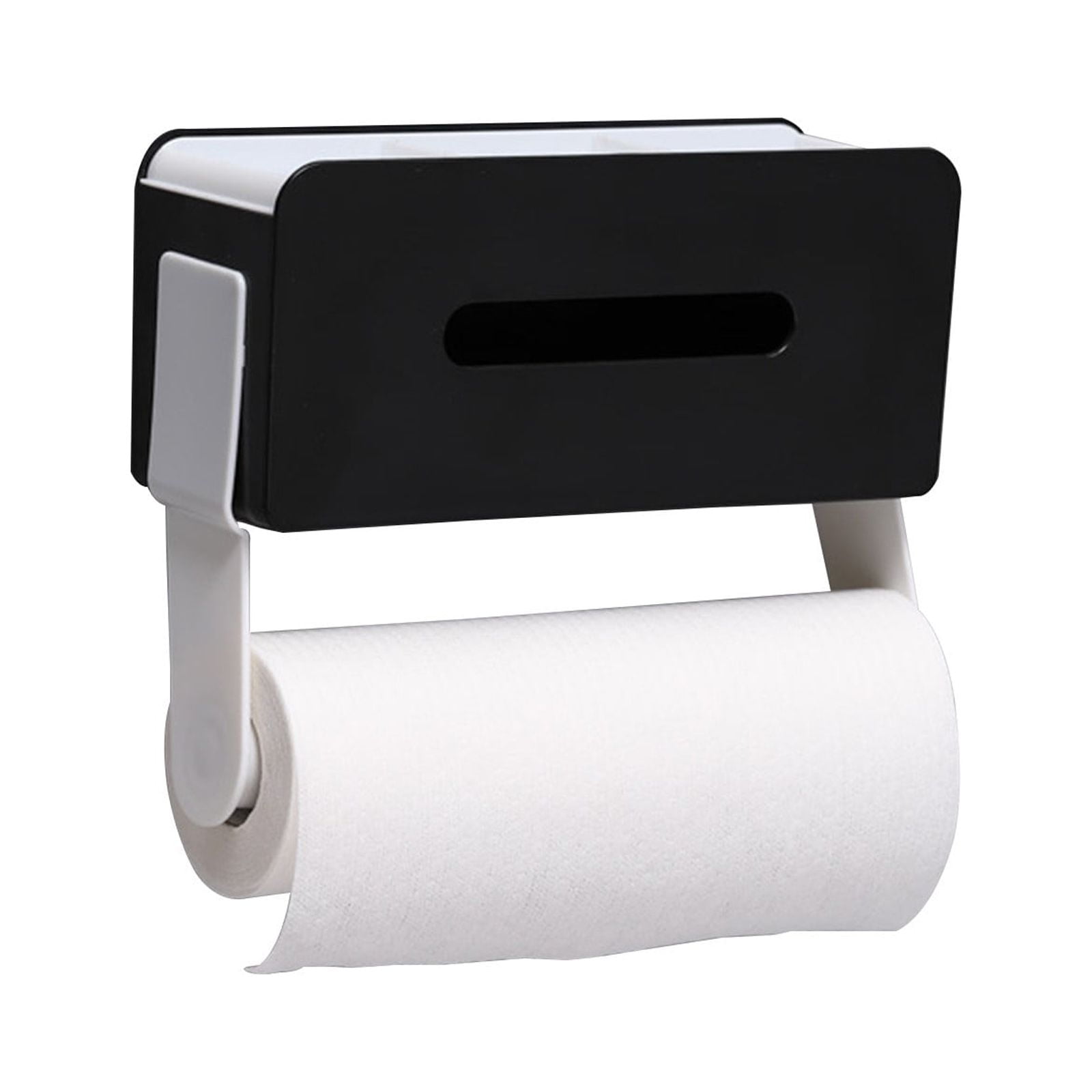 Magnetic Paper Towel Holder, 2-in-1 Magnetic Spice Rack with Hooks,Wall ...