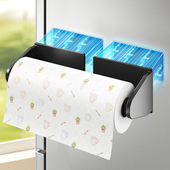 Counter Drill Rack Magnetic Paper Towel Holder Adjustable No-Drill Holder - Walmart.com