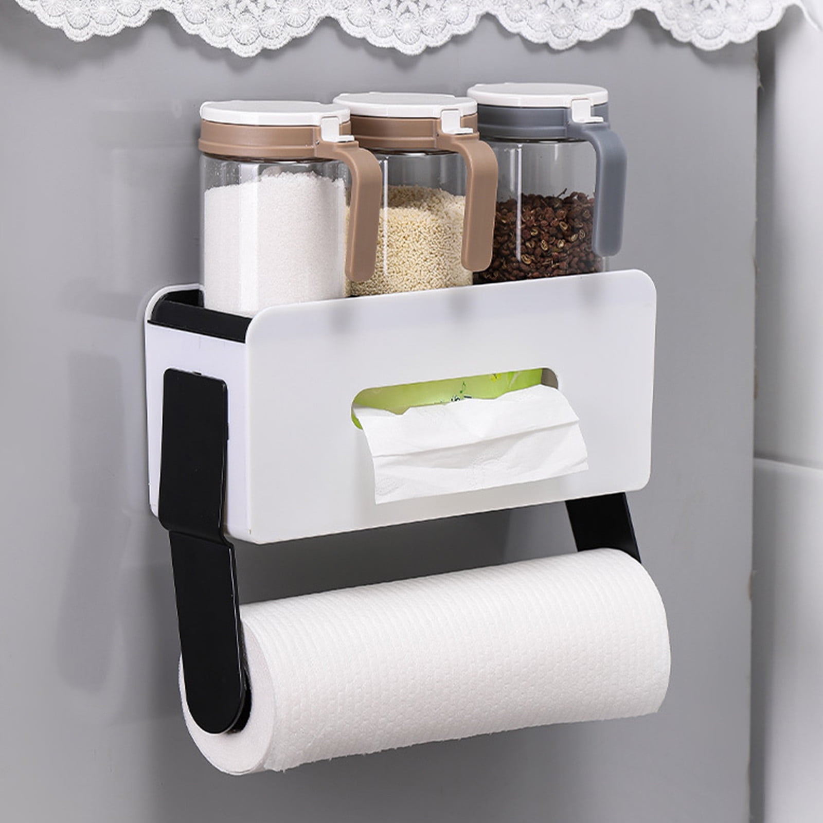 ChengFu Magnetic Hanging Paper Towel Holder - No Drill, Space Saver With Hook For Kitchen