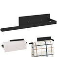 thumbnail image 1 of Magnetic Paper Towel Holder for Refrigerator, Kitchen Towel Rack Magnetic Towel Bar Multi Function Made of Iron,Used for Kitchen,Bathroom,No Drilling (Black), 1 of 9