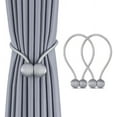 thumbnail image 1 of Magnetic Pearl Ball Curtain Buckles Curtain Tiebacks Backs Holdbacks Buckle Clips Curtain Rods 2PCS/lot,Grey, 1 of 10