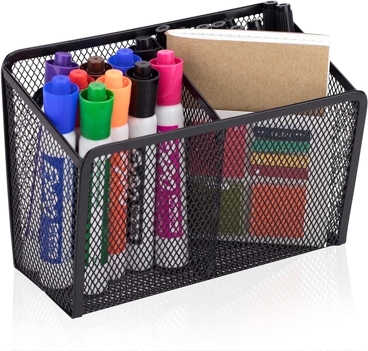 Jucoan 4 Pack Black Metal Mesh Magnetic Pen Pencil Holder, Office - View #10