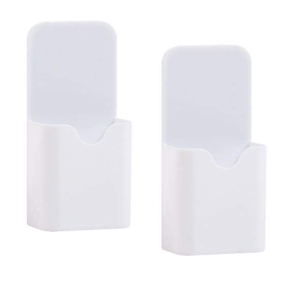 Magnetic Pen Holder & Pencil Cup White ABS Plastic Mini Storage Cup,Storage Container with Strong Magnet for Whiteboard, Fridge,Locker & Metal Cabinet,Home Office Organizer(2 Pack 4.3*1.9*1"),White