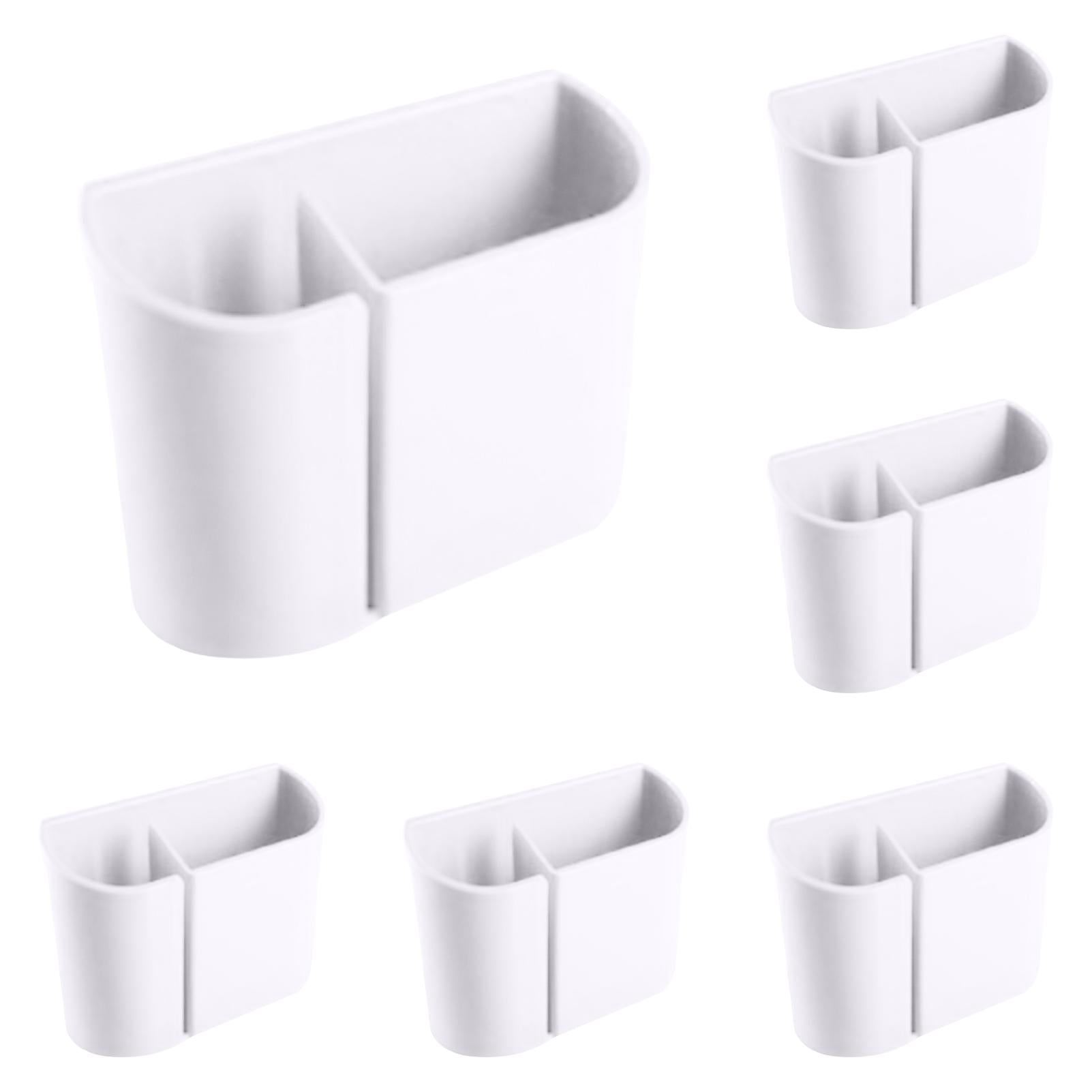 Magnetic Pen Holder for Refrigerator and Whiteboard, Magnetic Dry Erase Marker Holder with Generous Compartments, Strong Magnet Storage for Pens Pencils Locker Accessories 6 Pcs