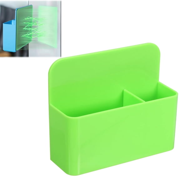 Magnetic Pen Holder Tutuviw Magnetic Dry Erase Marker Holder for Refrigerator, Storage Pencil Organizer Locker Accessories, Pencil Organizer Magnet Storage for Office (Green)