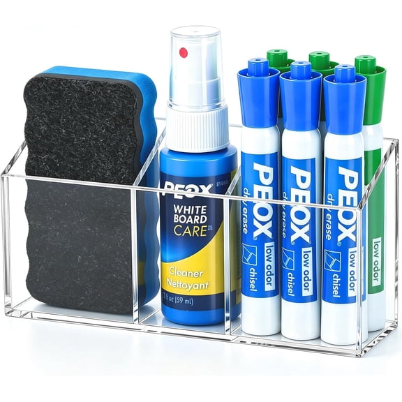 Magnetic Pen Holder for Whiteboard, Non-Slip Acrylic Marker Cup