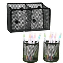 Magnetic Pencil Holder, Mesh Metal Pen Holder for Classroom,Pen Holder for Whiteboard Refrigerator Locker Home Office
