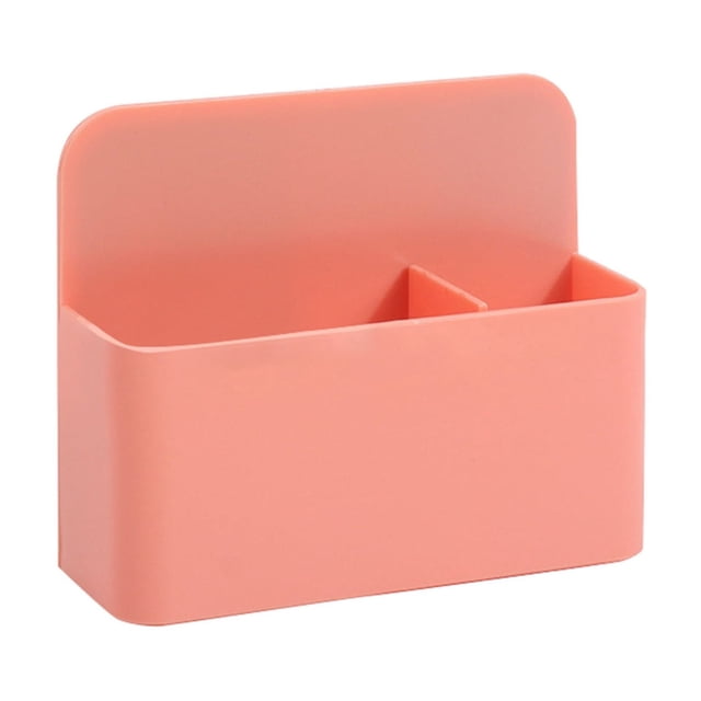 Magnetic Pencil Holder for Whiteboard and Refrigerator, Large Capacity Plastic Marker Organizer Storage Box, Magnetic Pen Cup for Locker and Office A#035 Saffron