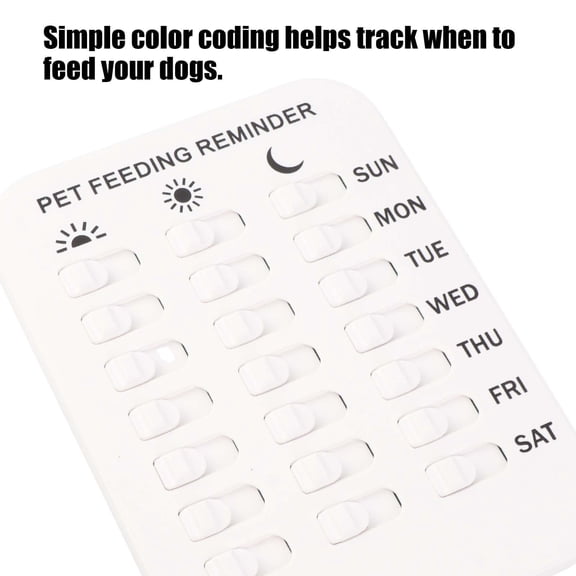Magnetic Pet Feeder Reminder: Track Meals Easily, White Daily Indication Chart For Dogs