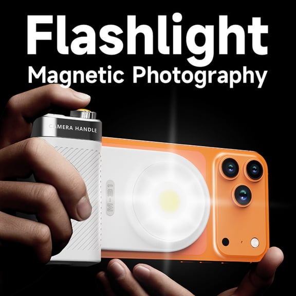 Magnetic Phone Camera Grip M31,Smartphone Shooting Holder, Selfie Handle Fun Shot Magnetic Grip Compatible with iPhone & Android,Creator Kit for Selfies/Photography/Zoom Calls/Video
