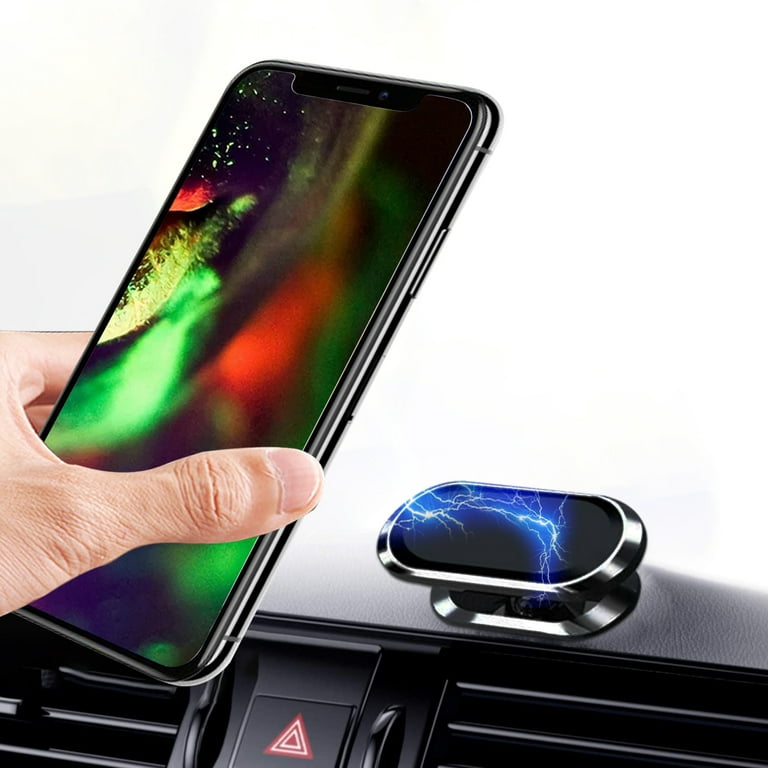 Magnetic car phone holder with adhesive