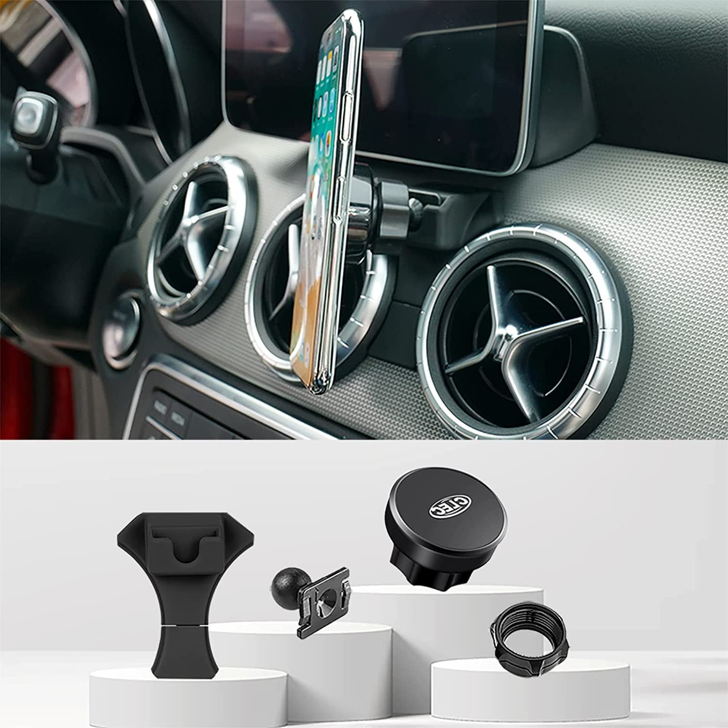  LUNQIN Car Phone Holder for 2015-2020 Mercedes Benz GLA GLA200  250 260and 2014-2018 CLA CLA220 Auto Accessories Navigation Bracket  Interior Decoration Mobile Cell Phone Mount