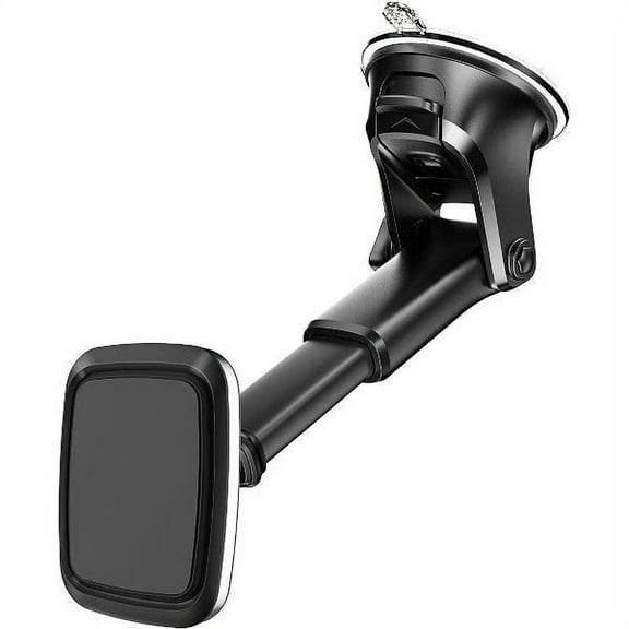Magnetic Phone Car Mount, Universal Stick On Dashboard,Glass Mount + TWO Magnet Adapters, for Cell Phones and Mini Tablets with Fast Swift-snap Technology