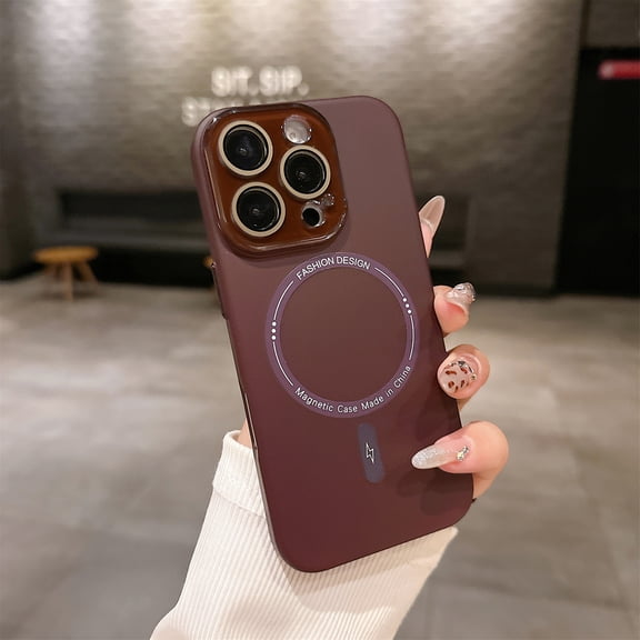 Magnetic Phone Case for Apple iPhone 11 Pro Max, Camera Lens Protective Slim Fit Shockproof Anti-Scratch Drop Proof Skin-Friendly Bumper Case for Women Men, Winered