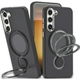 thumbnail image 1 of Magnetic Phone Case for Samsung Galaxy S23 Compatible with MagSafe, Military Grade Drop Tested with 360 Ring Metal Kickstand Clear Cover Case for Samsung Galaxy S23 XZ Black, 1 of 9