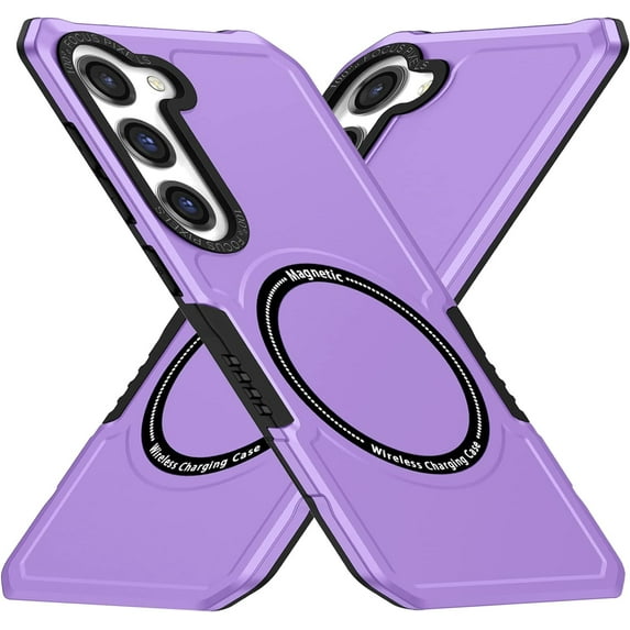 Magnetic Phone Case for Samsung Galaxy S23+ Plus Compatible for Magsafe, Military-Grade Shockproof Protective Case with Built-in Magnet Circle for Samsung Galaxy S23 Plus, MS Purple