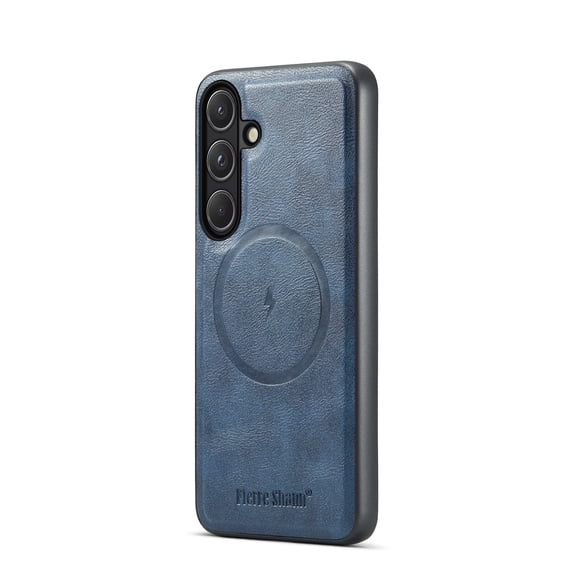 Magnetic Phone Case for Samsung Galaxy S26 Plus, Classic Business Shockproof Protective Compatible with MagSafe Charging PU Leather Back Case for Men Women for Samsung Galaxy S26 Plus - Blue