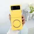 thumbnail image 1 of Magnetic Phone Case for Samsung Galaxy Z Flip 3 Compatible for Magsafe,Solid Color Designing, Ultra Slim Shockproof Protective Case with Built-in Magnet Circle for Samsung Galaxy Z Flip 3,Yellow, 1 of 6