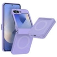thumbnail image 1 of Magnetic Phone Case for Samsung Galaxy Z Flip 4 Compatible for Magsafe, With Hinge Protection,Shockproof Protective Case with Built-in Magnet Circle for Samsung Galaxy Z Flip 4,Purple, 1 of 6