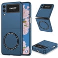 thumbnail image 1 of Magnetic Phone Case for Samsung Galaxy Z Flip3 Compatible for Magsafe, Military-Grade Shockproof Protective Case with Built-in Magnet Circle for Samsung Galaxy Z Flip 3, MS Navy Blue, 1 of 7