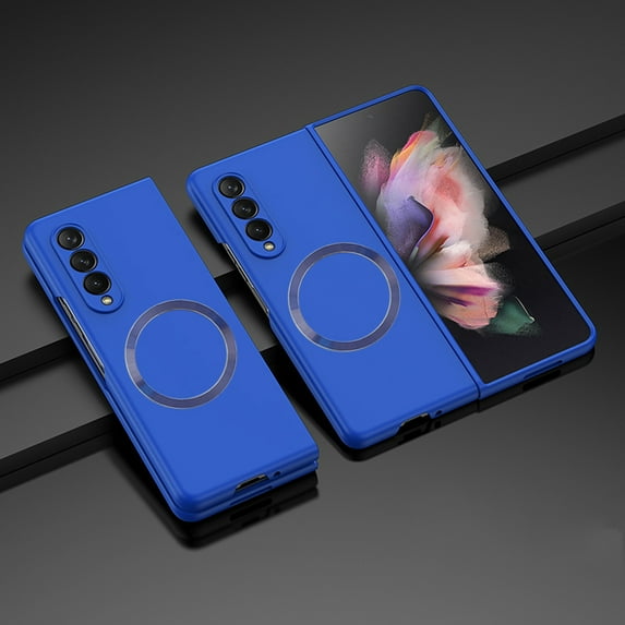 Magnetic Phone Case for Samsung Galaxy Z Fold 3 Compatible with Magsafe, Military-Grade Shockproof Protective Case Cover with Built-in Magnet Circle for Samsung Galaxy Z Fold 3, Blue