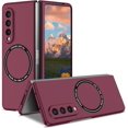 thumbnail image 1 of Magnetic Phone Case for Samsung Galaxy Z Fold3 5G Compatible with Magsafe, Military-Grade Shockproof Case with Built-in Magnet Circle for Samsung Galaxy Z Fold 3, MS Claret, 1 of 16