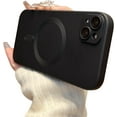 thumbnail image 1 of Magnetic Phone Case Suitable for iPhone 15 with Full Camera Protector,Silicone Slim Case Compatible with MagSafe,Soft Rubber Protective Shockproof Cover for iPhone 15 Black Case, 1 of 9