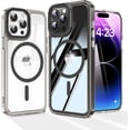 thumbnail image 1 of Magnetic Phone Case  for iPhone 13 Pro Max 6.7 inches with Yellowing Resistant & -Grade Protection [Compatible with Mag-Safe] for Men Wowen，Black, 1 of 14