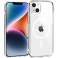 thumbnail image 1 of Magnetic Phone Case for iPhone 14 Plus, Clear Case Non-Yellowing Compatible with Mag Safe Wireless Charging Shockproof Protective Bumper Slim Cover, 1 of 10