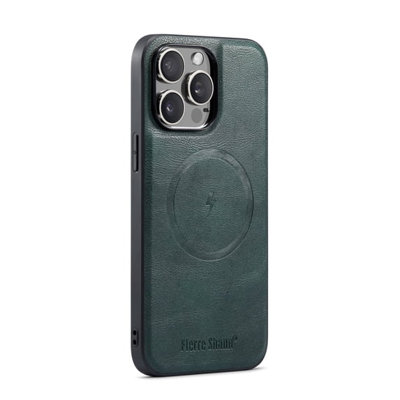 Magnetic Phone Case for iPhone 11 Pro Max, Classic Business Shockproof Protective Compatible with MagSafe Charging PU Leather Back Case for Men Women for iPhone 11 Pro Max - Green