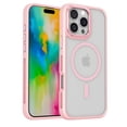thumbnail image 1 of Magnetic Phone Case for iPhone 12 Pro / 12 6.1" Case [Grade Drop & Compatible with MagSafe] Translucent Matte Back with Metal Keys, Shockproof Anti-fall Dustproof Sturdy Phone Case,Pink, 1 of 5