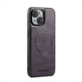 thumbnail image 1 of Magnetic Phone Case for iPhone 13, Classic Business Shockproof Protective Compatible with MagSafe Charging PU Leather Back Case for Men Women for iPhone 13 - Purple, 1 of 7