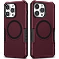 thumbnail image 1 of Magnetic Phone Case for iPhone 14 Pro Max Compatible with Magsafe, Military-Grade Shockproof Protective Case with Built-in Magnet Circle for iPhone 14 Pro Max, MS Claret, 1 of 18