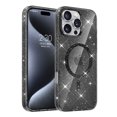 thumbnail image 1 of Magnetic Phone Case for iPhone 14 / iPhone 13, Clear Crystal Glitter Phone Case [Compatible with MagSafe] Shockproof Rugged Anti-fall Sparkly Women Girls Protective Cover Case,Black, 1 of 9