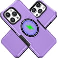 thumbnail image 1 of Magnetic Phone Case for iPhone 15 Pro Max Compatible with Magsafe, Military-Grade Shockproof Case with Built-in Magnet Circle for iPhone 15 Pro Max MS Purple, 1 of 18