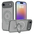 thumbnail image 1 of Magnetic Phone Case For iPhone 17 Air,With Invisible Magnetic O-Ring Kickstand,Compatible with Mag-Safe,Skin Feel Ultra Slim Shockproof Anti-Drop Protection Translucent Phone Case,Gray, 1 of 6