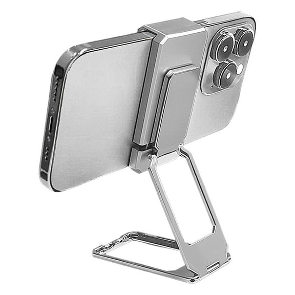 Magnetic Phone Grip, Foldable Kickstand Ring Holder for Mobile Phone, 360 Degree Rotatable Mount for Desktop and Tabletop, Adjustable Metal Phone Grip for Watching TV