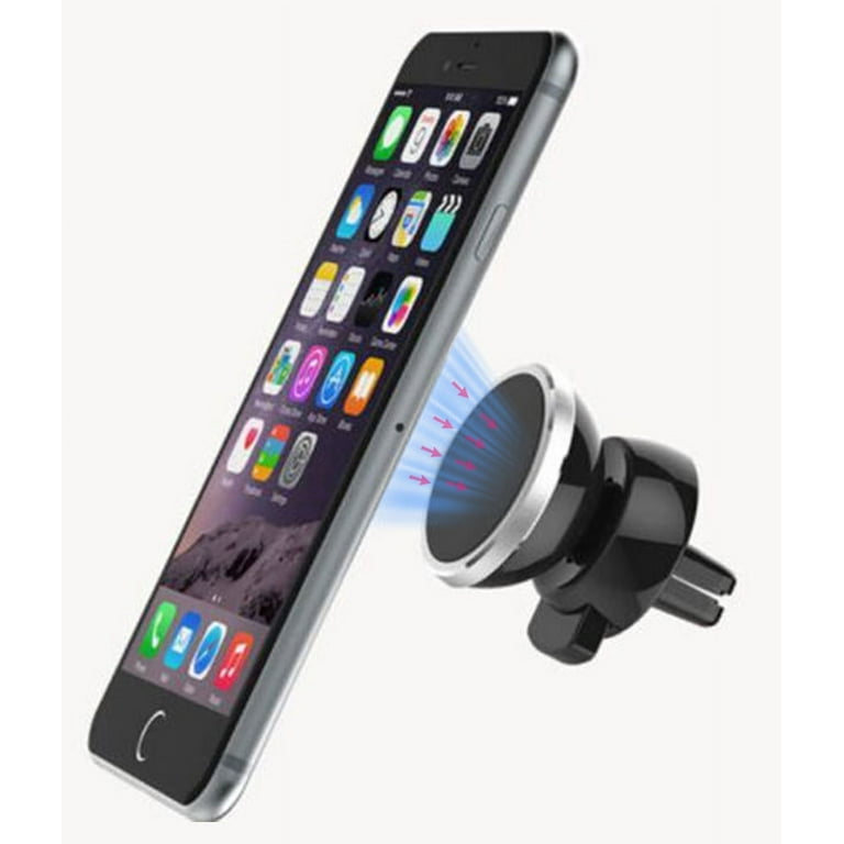 Magnetic Phone Holder Car AC Vent Clip Mount + TWO Nakedcellphone Magnet  Adapters, UNIVERSAL