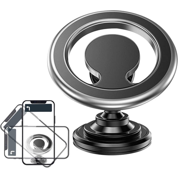 Car Magnetic Phone Mount | Air Vent Cell Phone Stand Universal | 360 Rotatable Auto Cradle Mobile Phone Mount Compatible with Most Phones Puissance
