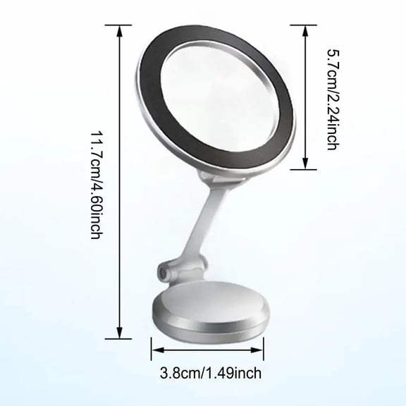 Magnetic Phone Holder for Car - MegSafe Car Mount, 20 Strong Magnets, Hands-Free Dash Phone Mount for iPhone 14/13/12 Pro Max Plus Mini MegSafe Case-Sliver