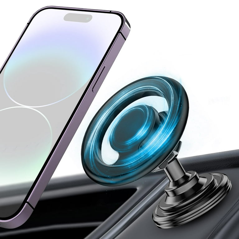 Magsafe Car Mount Aluminum Alloy Magnetic Dashboard Phone Holder for Car  for iPhone 14 Plus 13 12 Pro Max Mini MagSafe Case Car