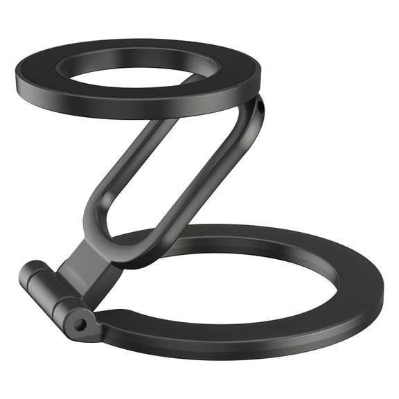 Magnetic Phone Holder with Ring Stand | 360° Adjustable All-Metal Desktop & Car Mount | Double-Sided Adhesive Base | Multi-Angle Viewing for Videos & Calls